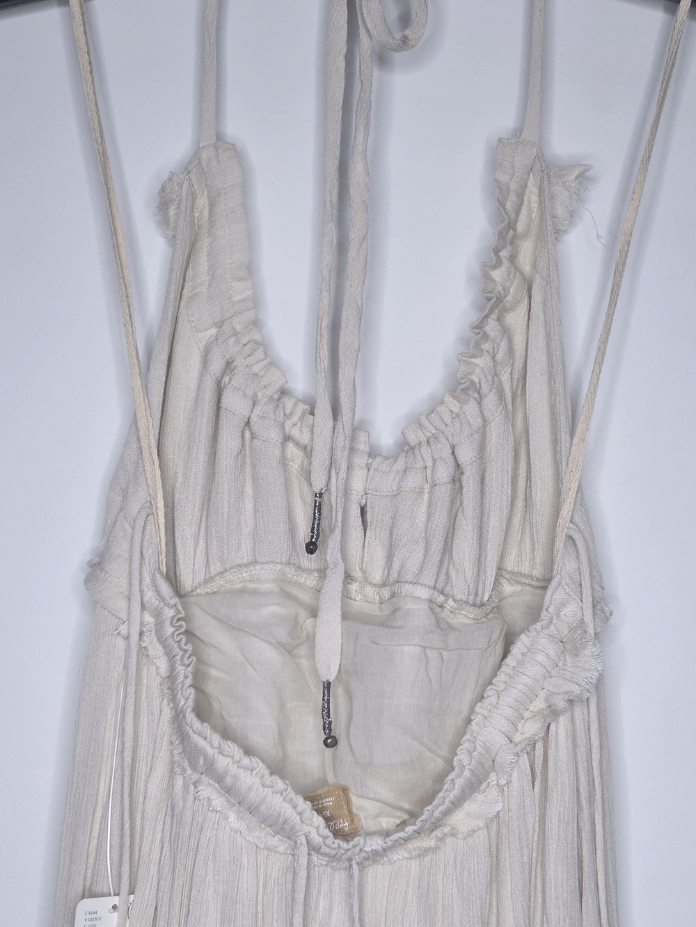 NWT Free People Burst Of Bliss Maxi Dress Cream Boho Flowy, Romantic Tiered  XS - Picture 10 of 14